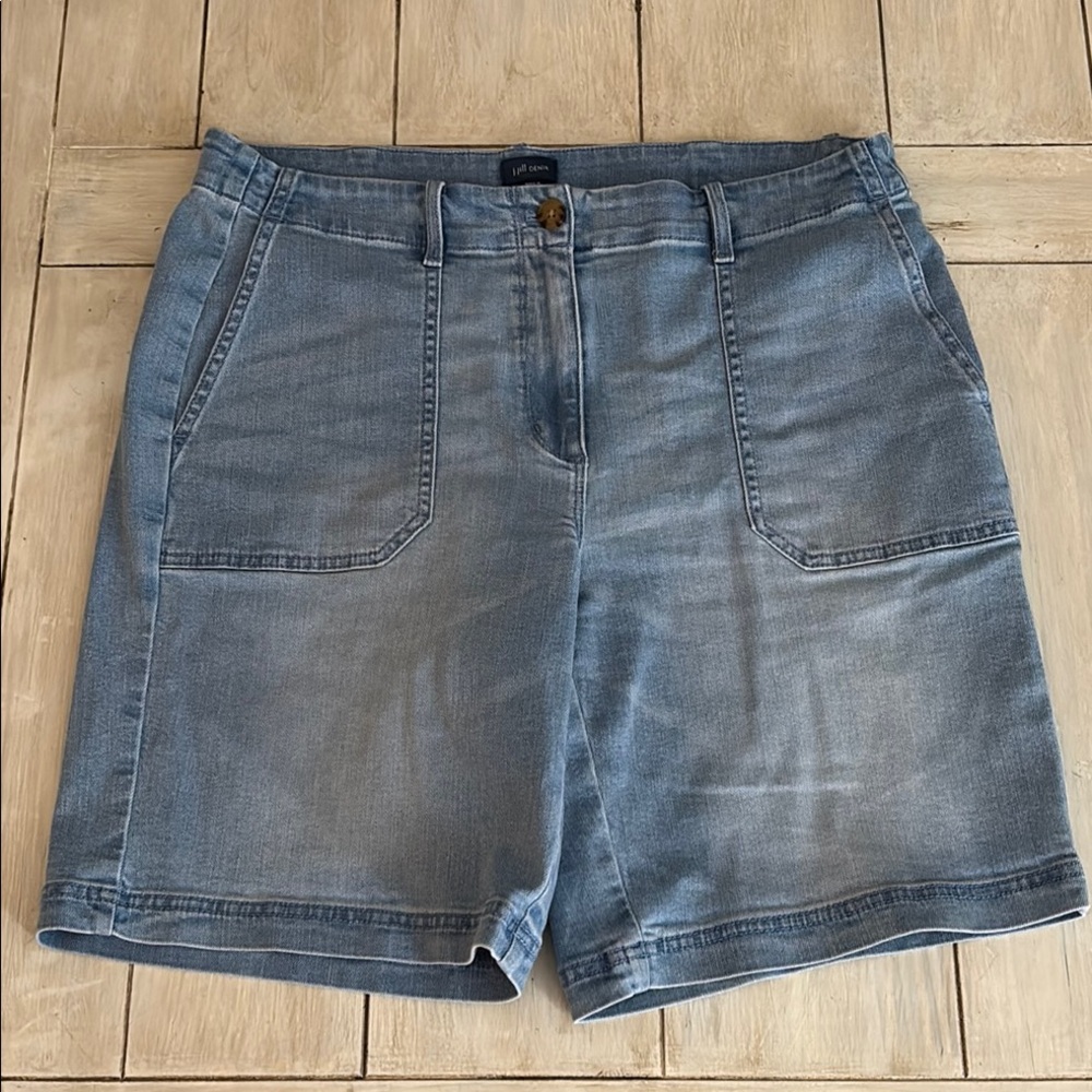 J Jill Denim Blue Jean Bermuda Shorts 12